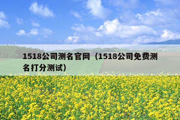 1518公司测名官网（1518公司免费测名打分测试）