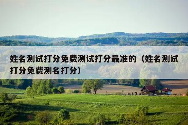 姓名测试打分免费测试打分最准的（姓名测试打分免费测名打分）