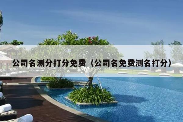 公司名测分打分免费（公司名免费测名打分）