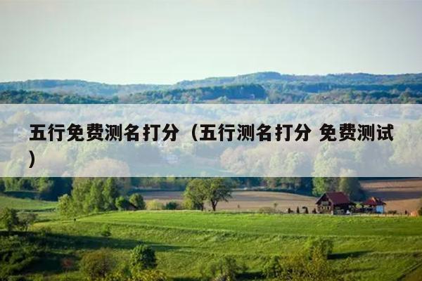 五行免费测名打分（五行测名打分 免费测试）