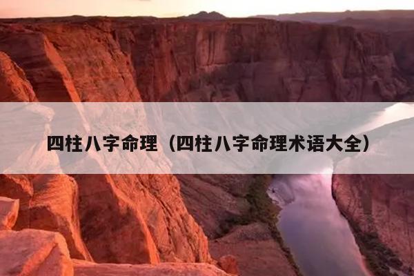 四柱八字命理（四柱八字命理术语大全）
