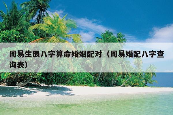 周易生辰八字算命婚姻配对（周易婚配八字查询表）