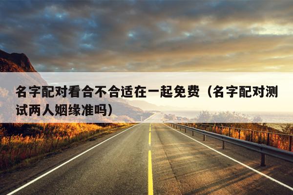 名字配对看合不合适在一起免费（名字配对测试两人姻缘准吗）