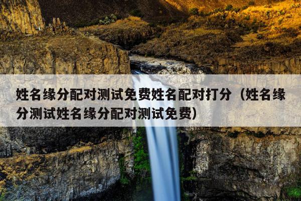 姓名缘分配对测试免费姓名配对打分（姓名缘分测试姓名缘分配对测试免费）