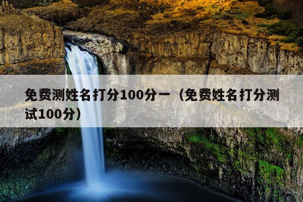免费测姓名打分100分一（免费姓名打分测试100分）