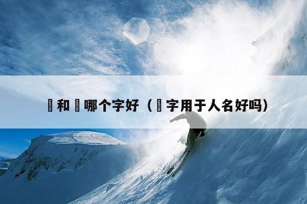 珹和珵哪个字好（珵字用于人名好吗）