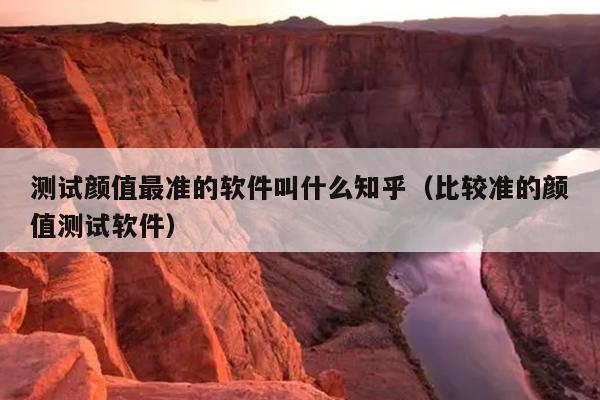测试颜值最准的软件叫什么知乎（比较准的颜值测试软件）