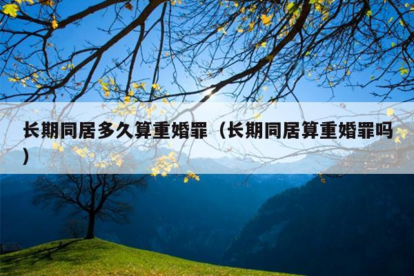 长期同居多久算重婚罪（长期同居算重婚罪吗）