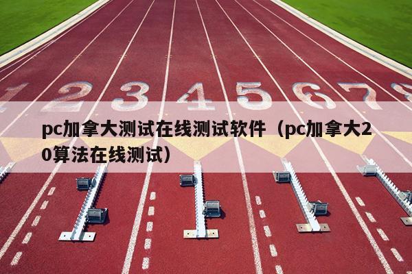 pc加拿大测试在线测试软件（pc加拿大20算法在线测试）