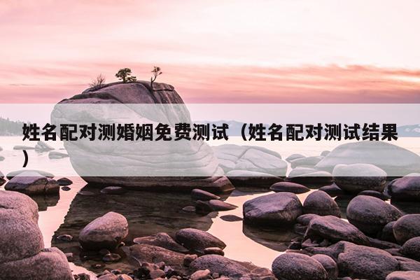 姓名配对测婚姻免费测试（姓名配对测试结果）