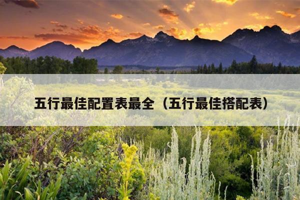 五行最佳配置表最全（五行最佳搭配表）