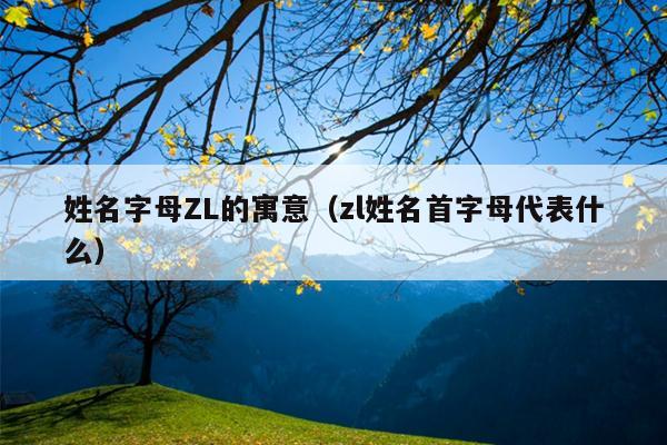 姓名字母ZL的寓意（zl姓名首字母代表什么）