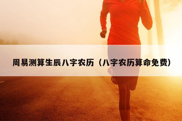 周易测算生辰八字农历（八字农历算命免费）