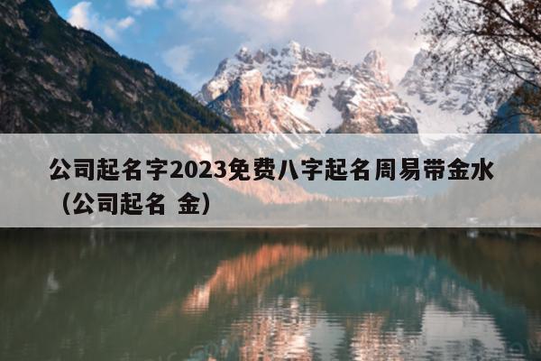 公司起名字2023免费八字起名周易带金水（公司起名 金）