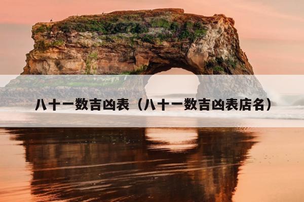 八十一数吉凶表（八十一数吉凶表店名）