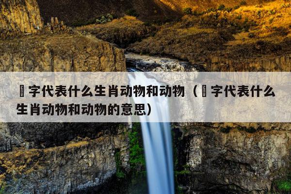 緺字代表什么生肖动物和动物（緺字代表什么生肖动物和动物的意思）