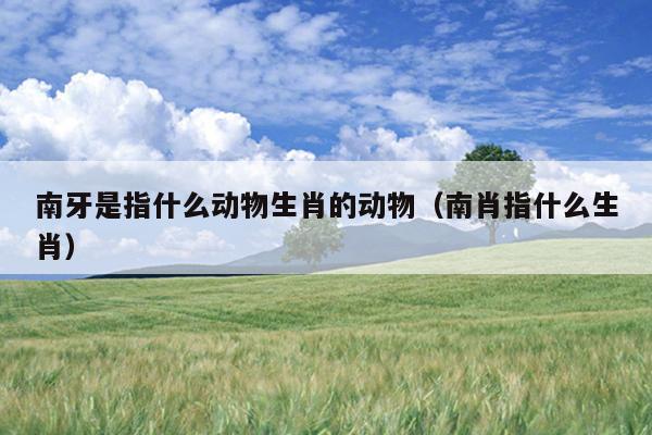 南牙是指什么动物生肖的动物（南肖指什么生肖）