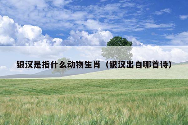 银汉是指什么动物生肖（银汉出自哪首诗）