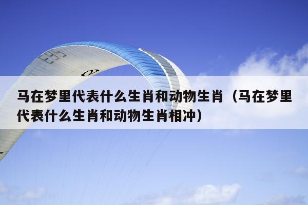 马在梦里代表什么生肖和动物生肖（马在梦里代表什么生肖和动物生肖相冲）