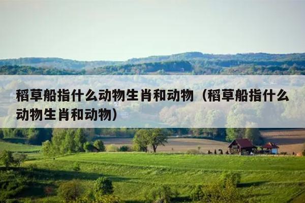 稻草船指什么动物生肖和动物（稻草船指什么动物生肖和动物）