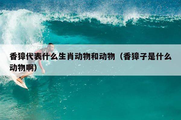 香獐代表什么生肖动物和动物（香獐子是什么动物啊）