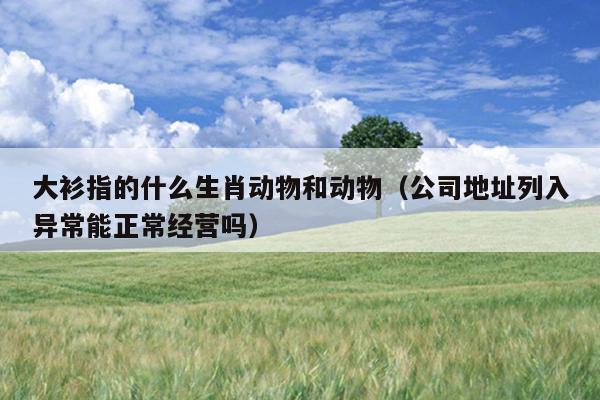大衫指的什么生肖动物和动物（公司地址列入异常能正常经营吗）
