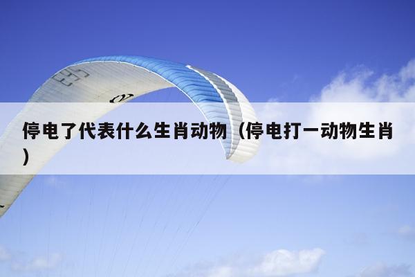 停电了代表什么生肖动物（停电打一动物生肖）