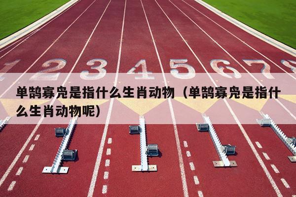 单鹄寡凫是指什么生肖动物（单鹄寡凫是指什么生肖动物呢）
