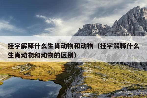 挂字解释什么生肖动物和动物（挂字解释什么生肖动物和动物的区别）