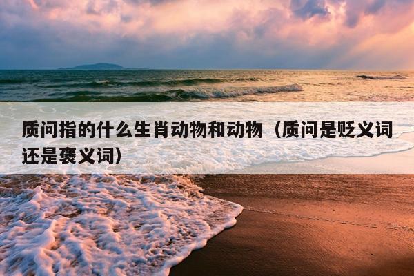 质问指的什么生肖动物和动物（质问是贬义词还是褒义词）