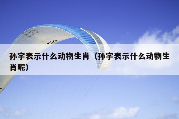 孙字表示什么动物生肖（孙字表示什么动物生肖呢）
