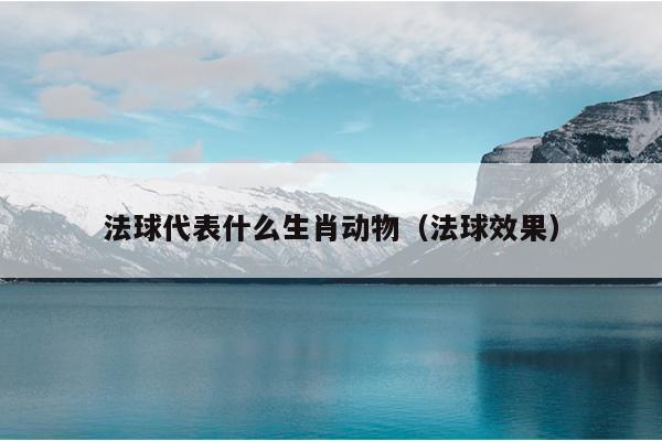法球代表什么生肖动物（法球效果）
