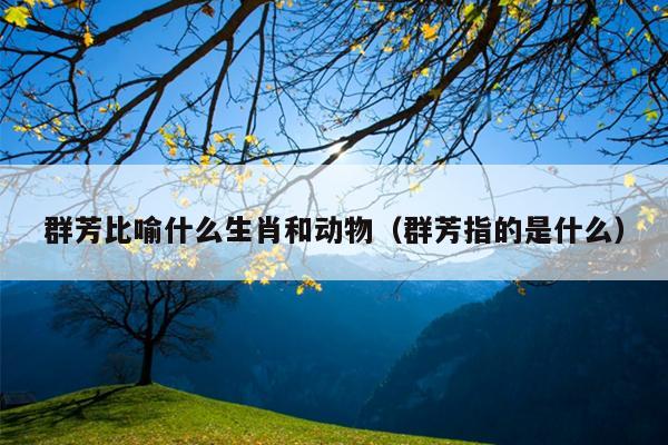 群芳比喻什么生肖和动物（群芳指的是什么）