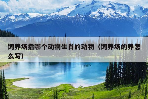 饲养场指哪个动物生肖的动物（饲养场的养怎么写）