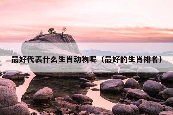 最好代表什么生肖动物呢（最好的生肖排名）