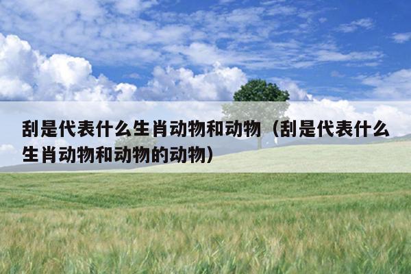 刮是代表什么生肖动物和动物（刮是代表什么生肖动物和动物的动物）