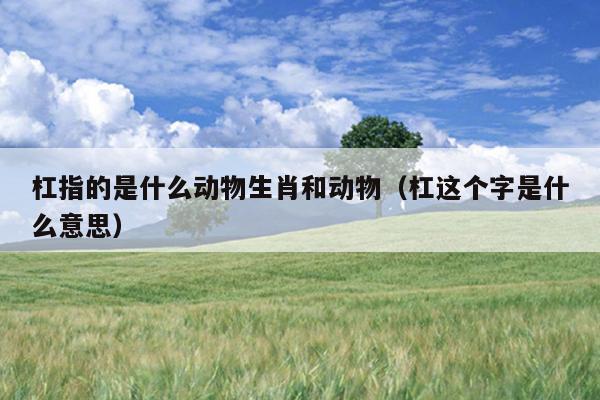 杠指的是什么动物生肖和动物（杠这个字是什么意思）