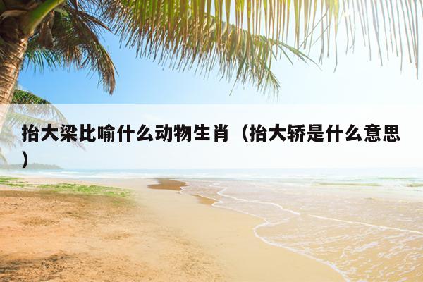 抬大梁比喻什么动物生肖（抬大轿是什么意思）