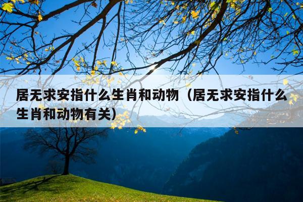 居无求安指什么生肖和动物（居无求安指什么生肖和动物有关）