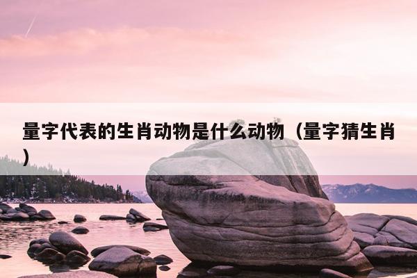 量字代表的生肖动物是什么动物（量字猜生肖）