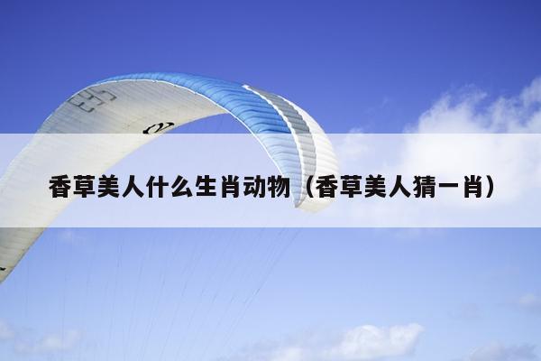香草美人什么生肖动物（香草美人猜一肖）