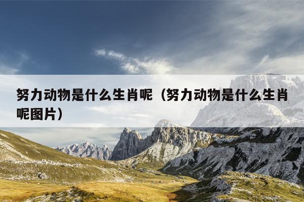 努力动物是什么生肖呢（努力动物是什么生肖呢图片）