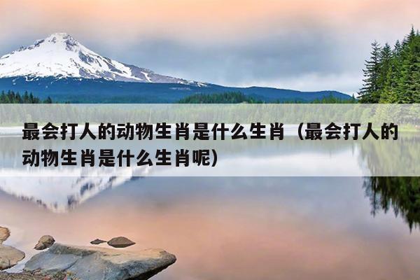 最会打人的动物生肖是什么生肖（最会打人的动物生肖是什么生肖呢）