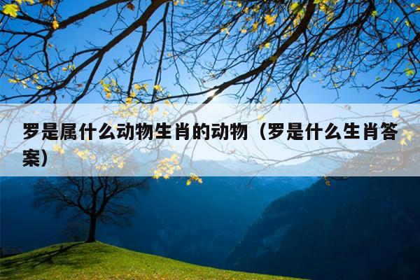 罗是属什么动物生肖的动物（罗是什么生肖答案）