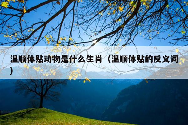 温顺体贴动物是什么生肖（温顺体贴的反义词）