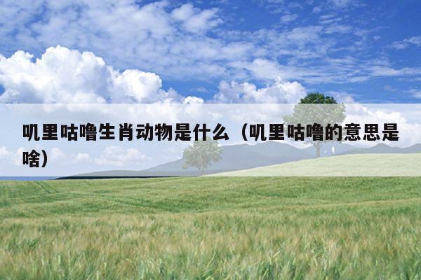 叽里咕噜生肖动物是什么（叽里咕噜的意思是啥）