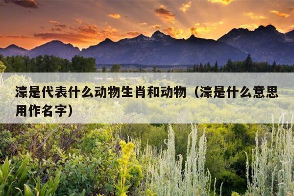 濠是代表什么动物生肖和动物（濠是什么意思用作名字）