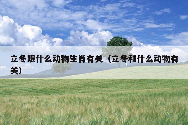 立冬跟什么动物生肖有关（立冬和什么动物有关）