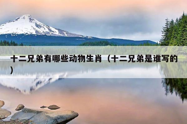 十二兄弟有哪些动物生肖（十二兄弟是谁写的）