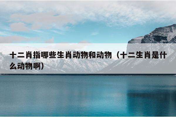 十二肖指哪些生肖动物和动物（十二生肖是什么动物啊）